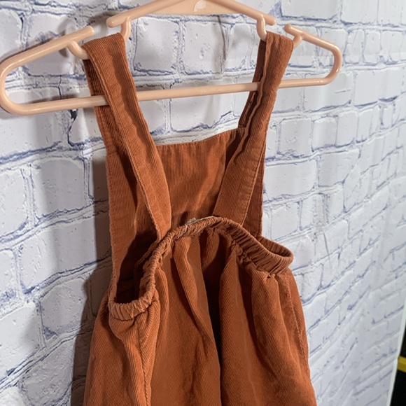 Angel Dear Cotton Corduroy Jumper Tan Rust Minimalist Cottagecore Size 12-18M - Picture 5 of 8